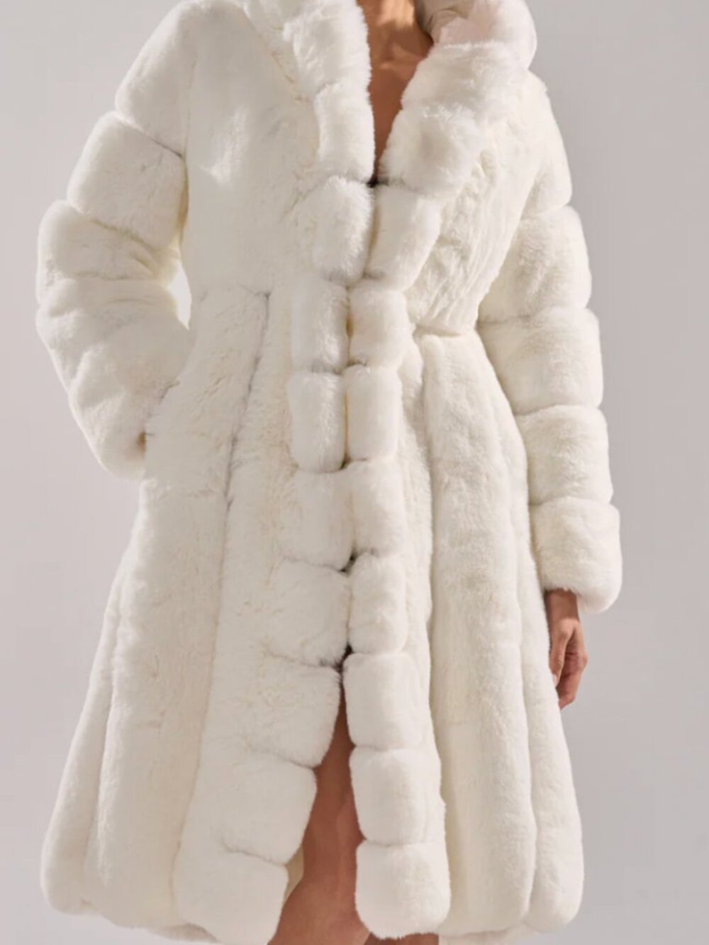 NWT AKIRA white fur jacket